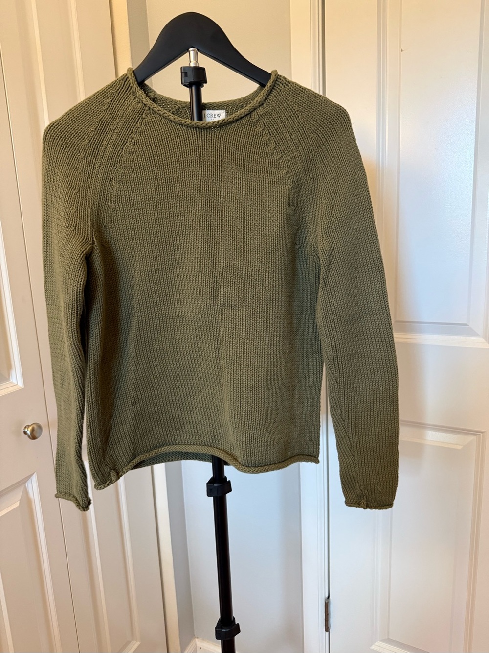 J. Crew Olive Crewneck Knit Sweater